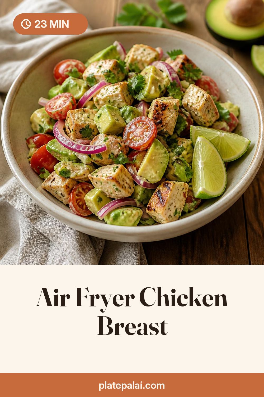 Air Fryer Chicken Breast recipe pin