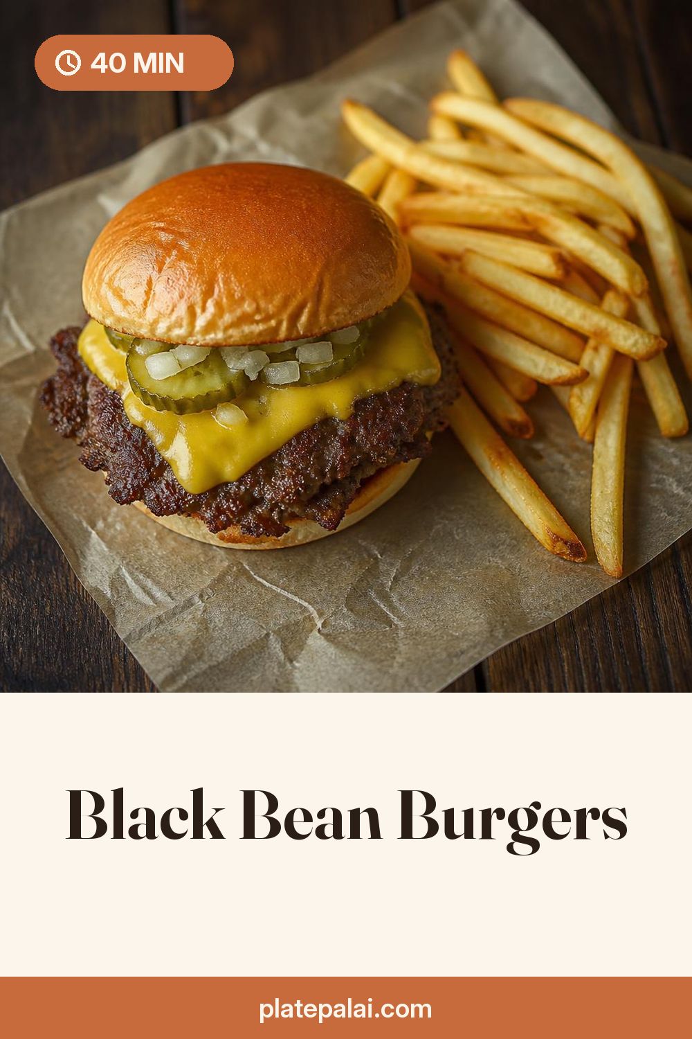 Black Bean Burgers recipe pin