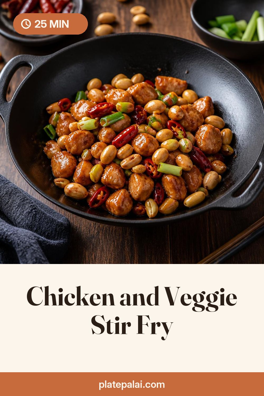 Chicken and Veggie Stir Fry recipe pin