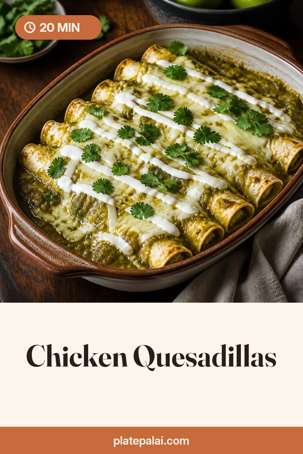 Chicken Quesadillas recipe pin