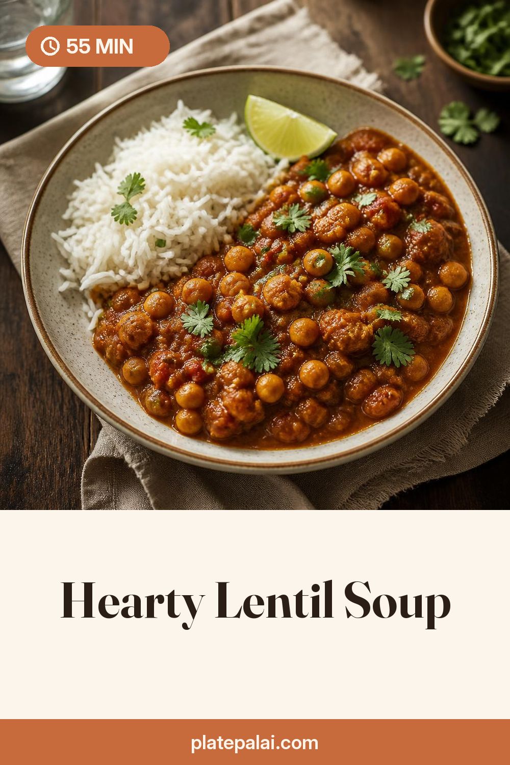 Hearty Lentil Soup recipe pin