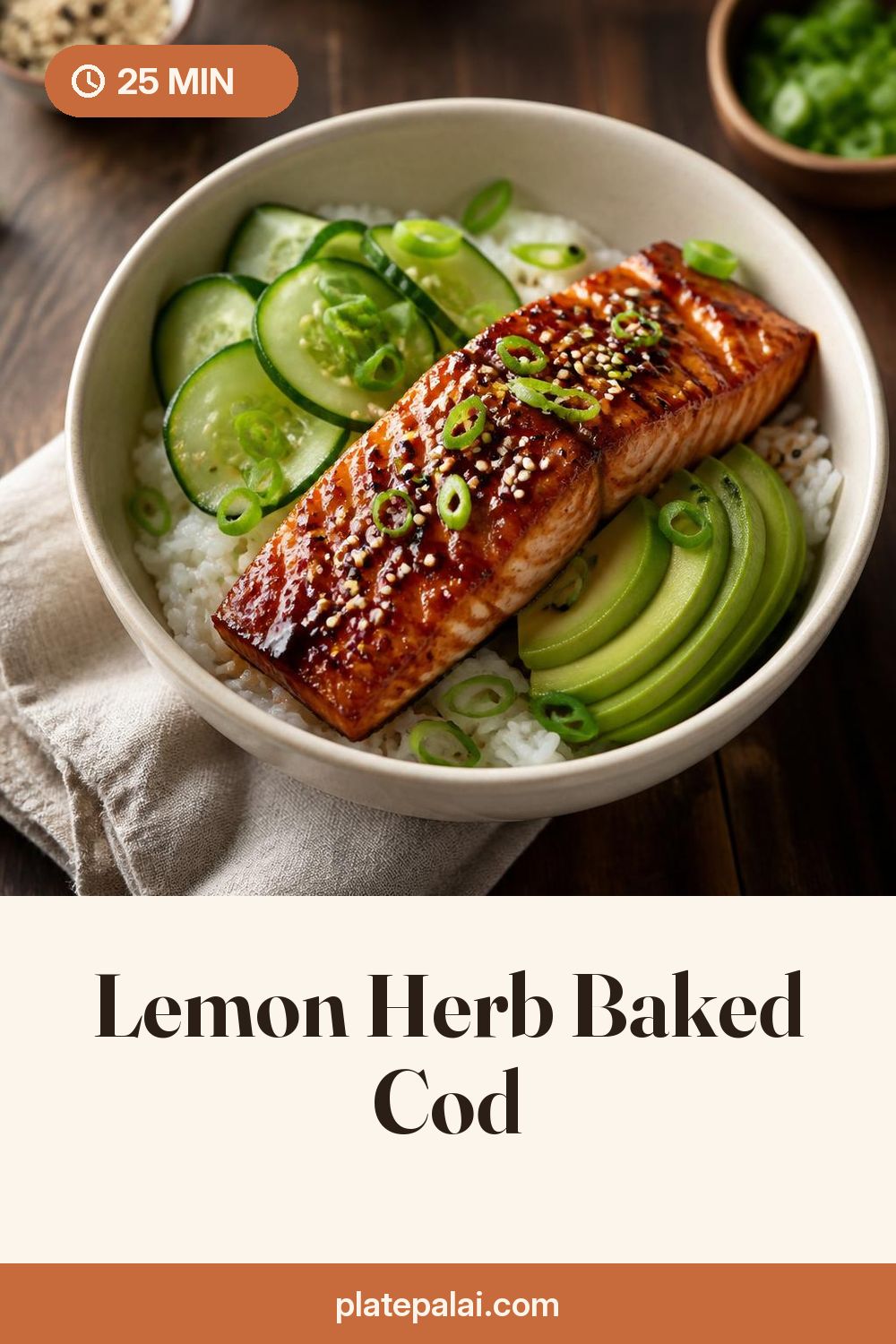 Lemon Herb Baked Cod recipe pin