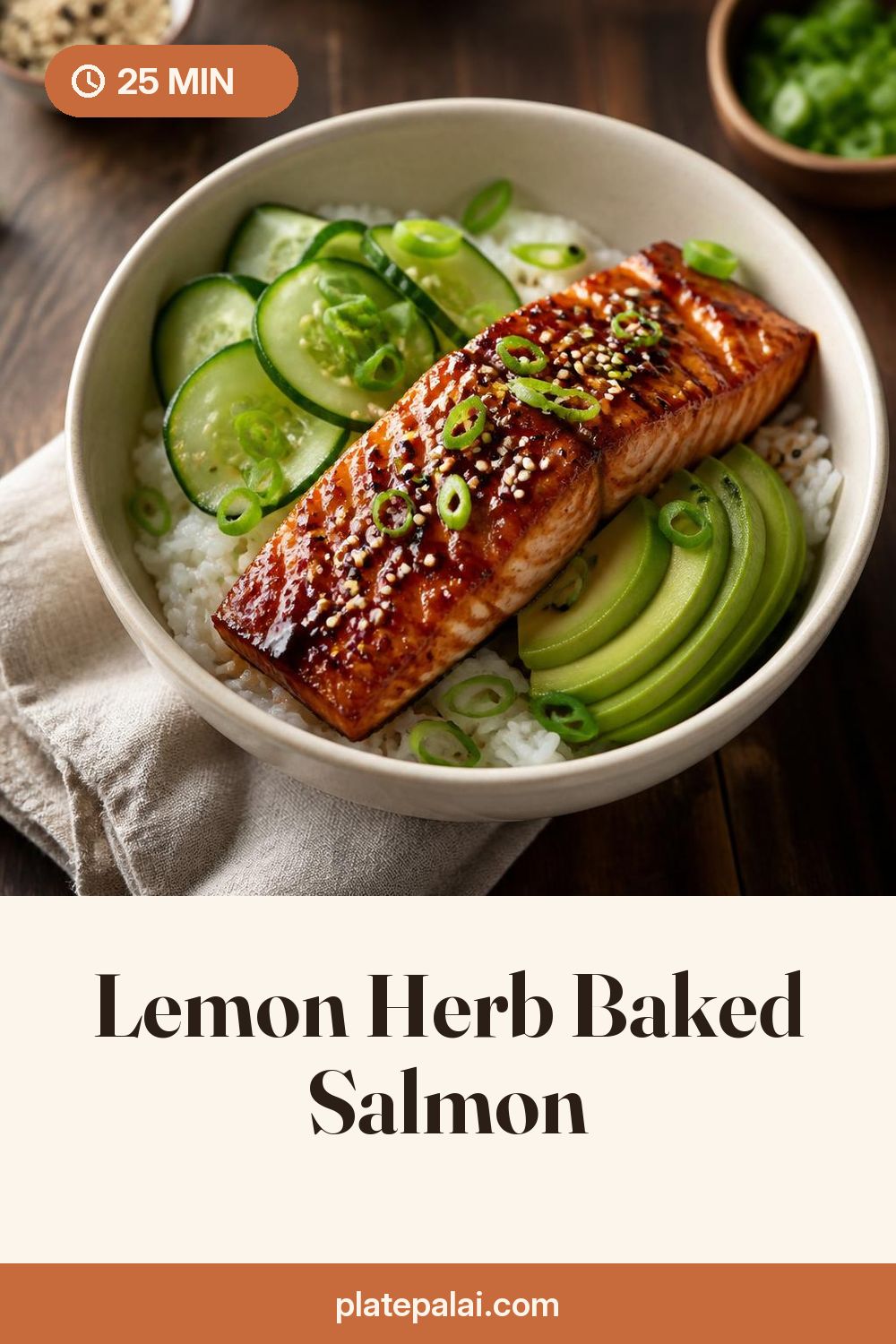 Lemon Herb Baked Salmon recipe pin
