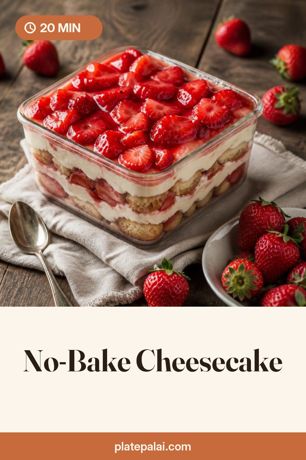 No-Bake Cheesecake recipe pin