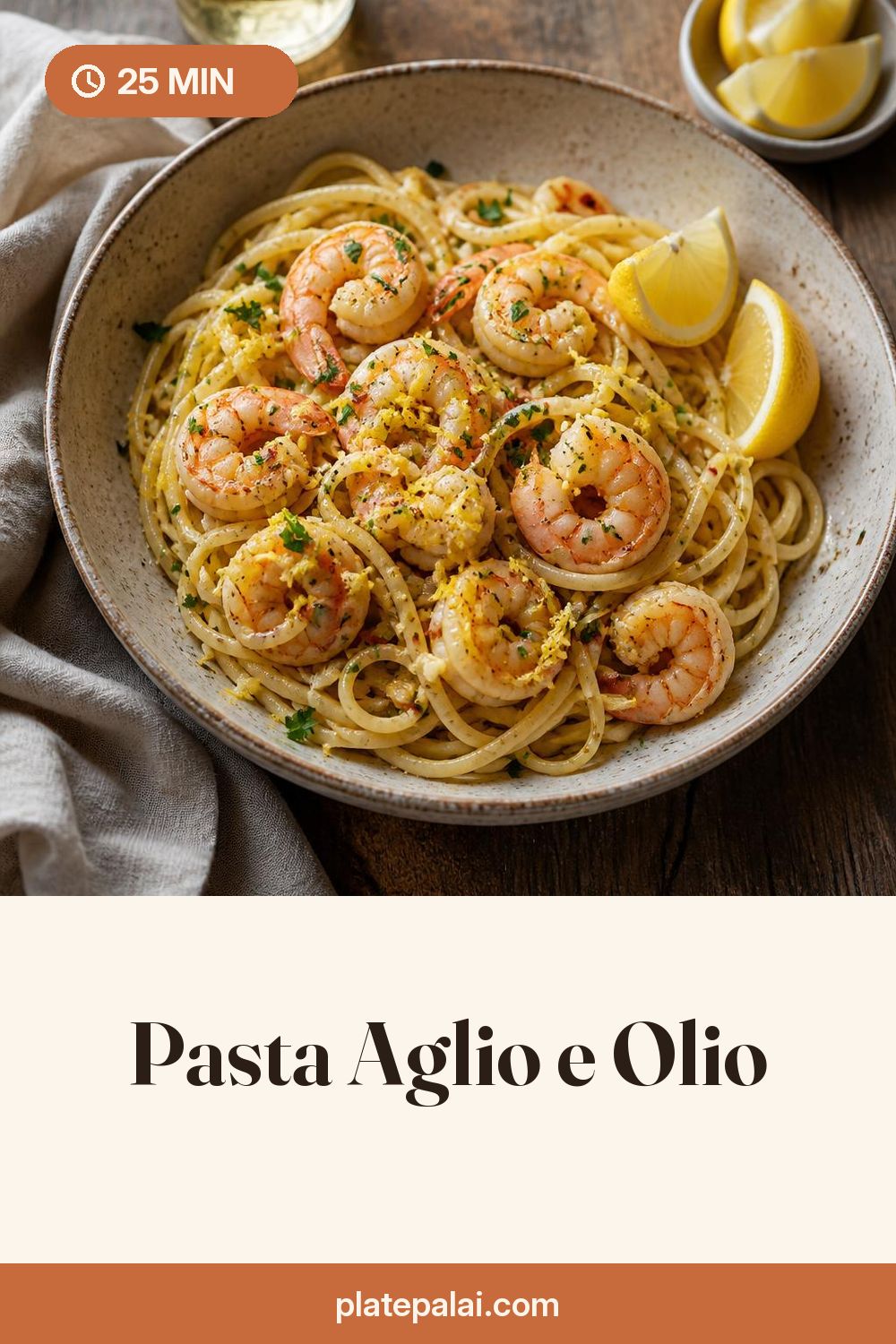 Pasta Aglio e Olio recipe pin