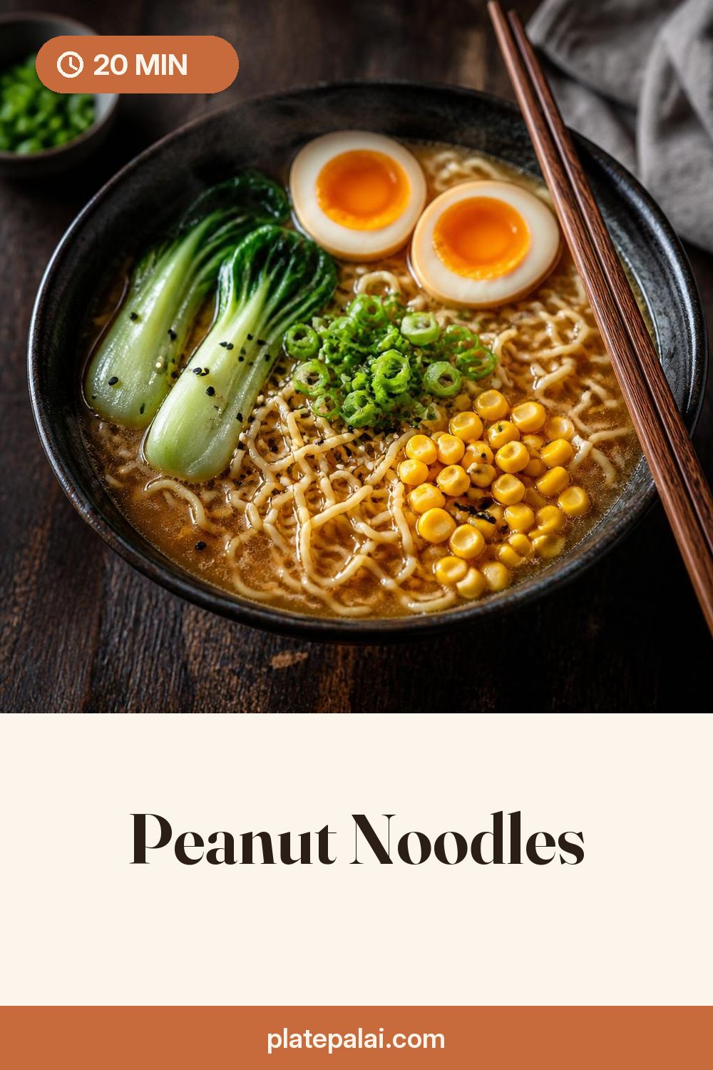 Peanut Noodles recipe pin