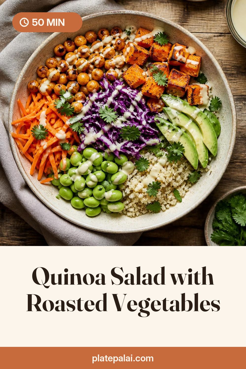 Quinoa Salad with Roasted Vegetables recipe pin