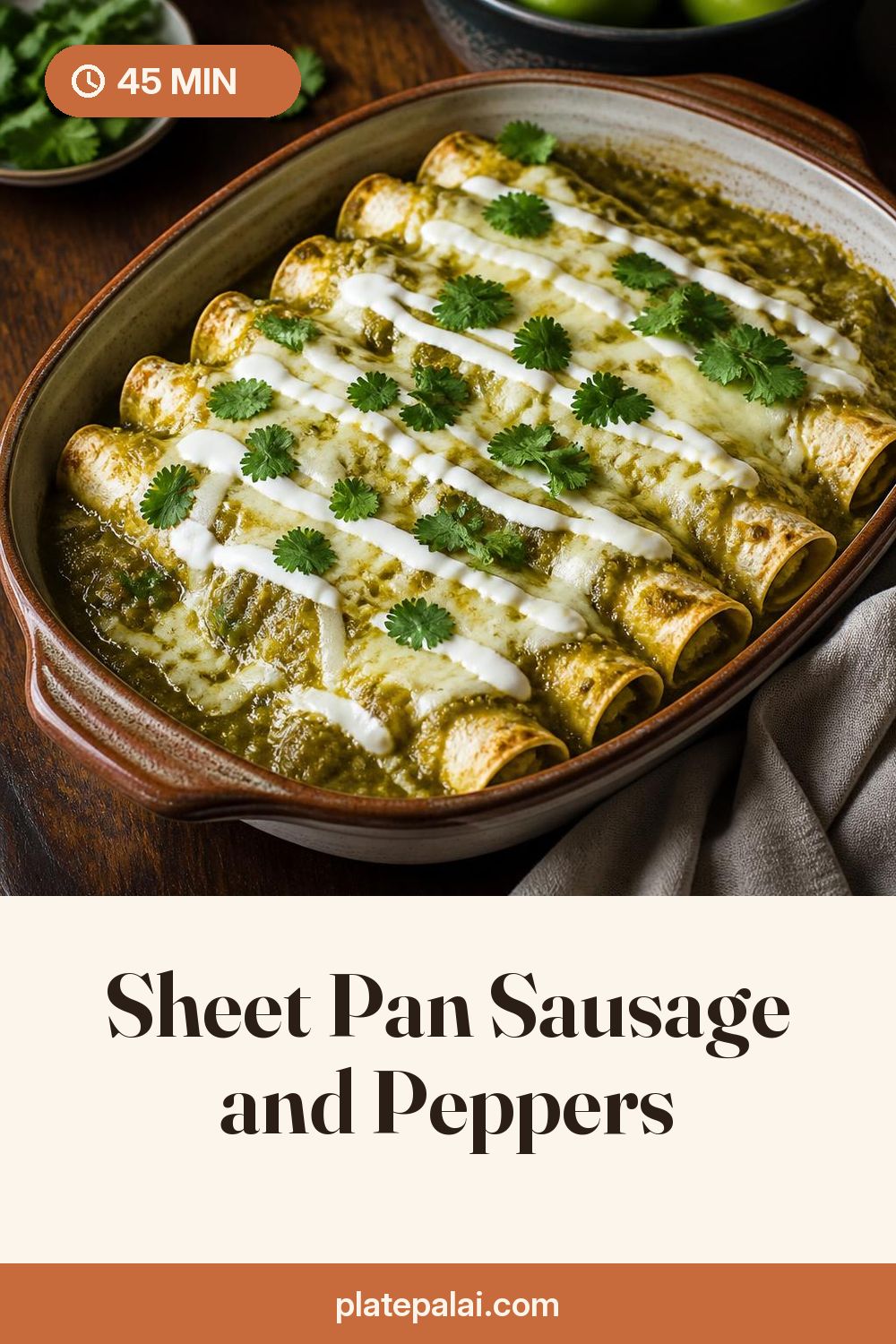 Sheet Pan Sausage and Peppers recipe pin