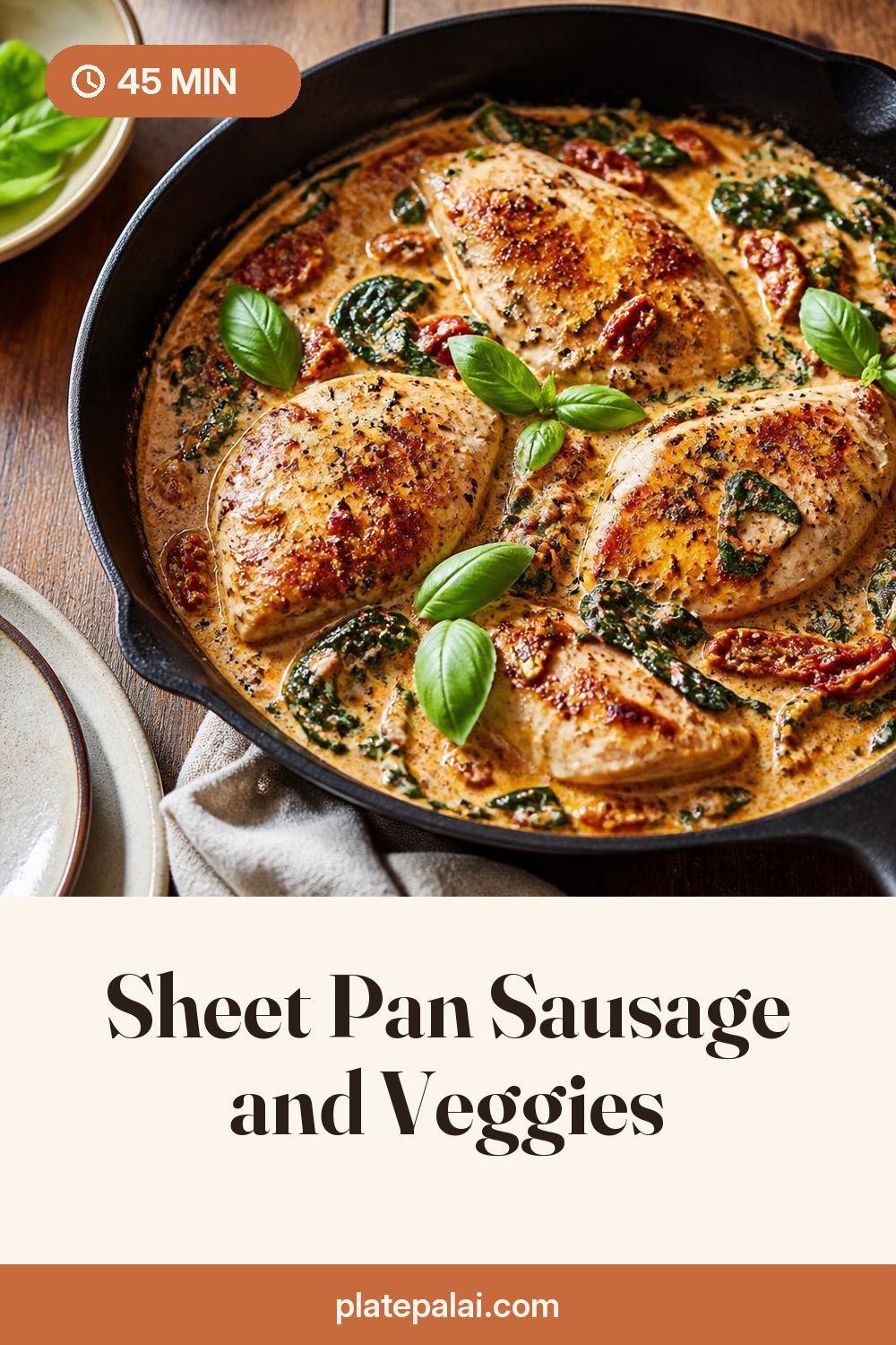 Sheet Pan Sausage and Veggies recipe pin