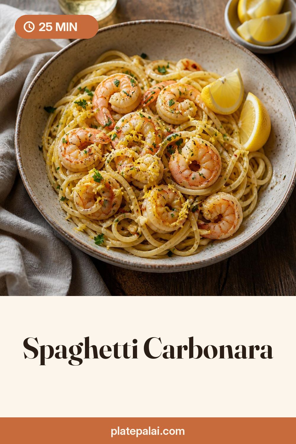 Spaghetti Carbonara recipe pin